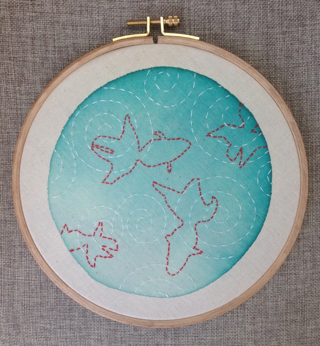 sashiko poissons rouges